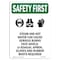 Signmission OSHA SAFETY FIRST Sign, Steam And Hot Water W/ Symbol, 14in X 10in Aluminum, 10" W, 14" H, Portrait OS-SF-A-1014-V-11369 - alternate 1